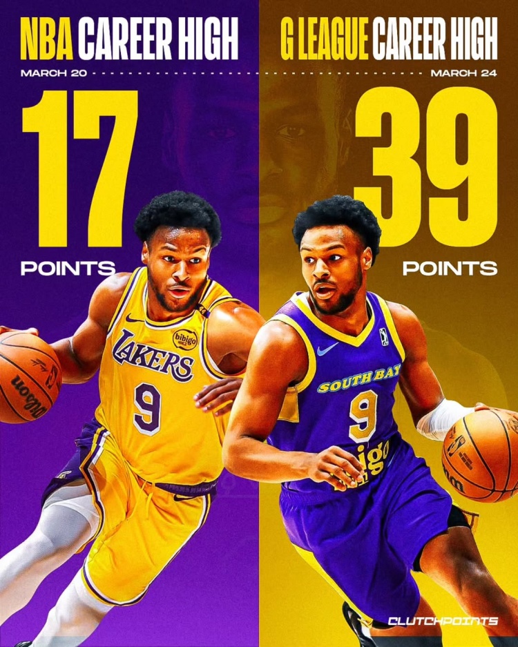  在進(jìn)步！布朗尼一周內(nèi)先后創(chuàng)下個人NBA和G聯(lián)盟單場得分新紀(jì)錄