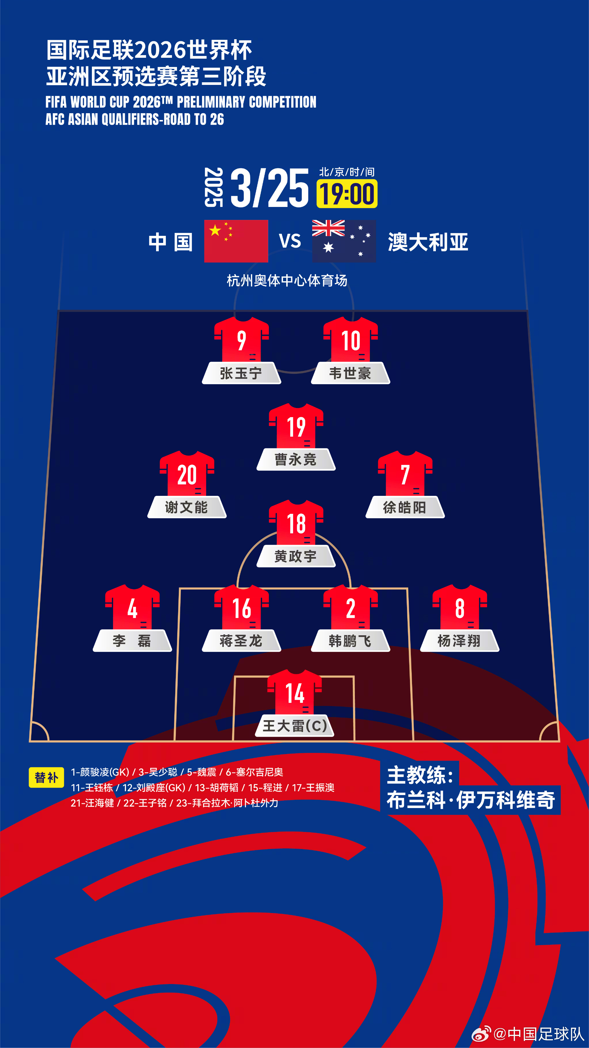  遭伊萬詬病！國足首發(fā)11人聯(lián)賽出場：僅4人鐵主力，楊澤翔0出場