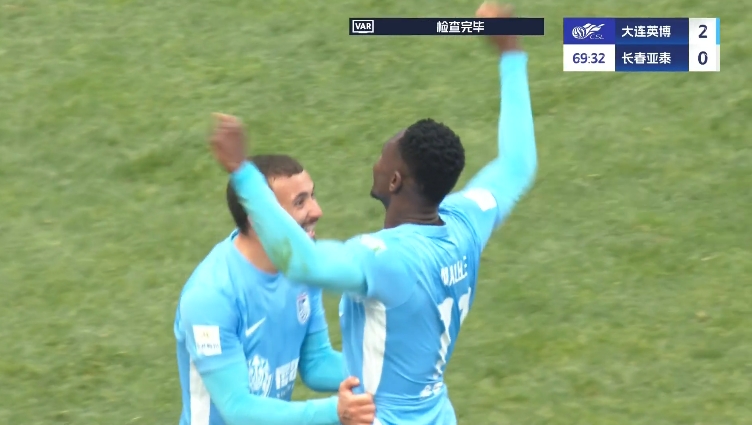  馬萊萊大連處子球！呂焯毅助攻馬萊萊破門，大連英博2-0亞泰