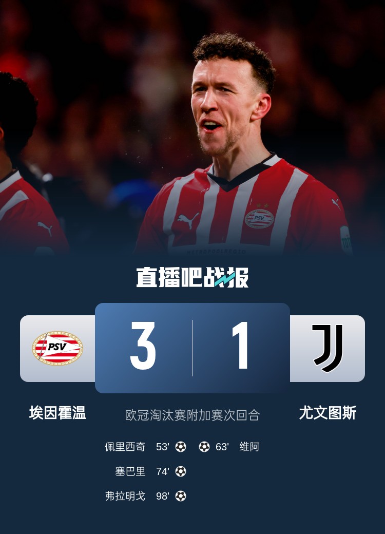  佩杜拉：尤文在下半場完全消失，埃因霍溫本該在常規(guī)時間內獲勝